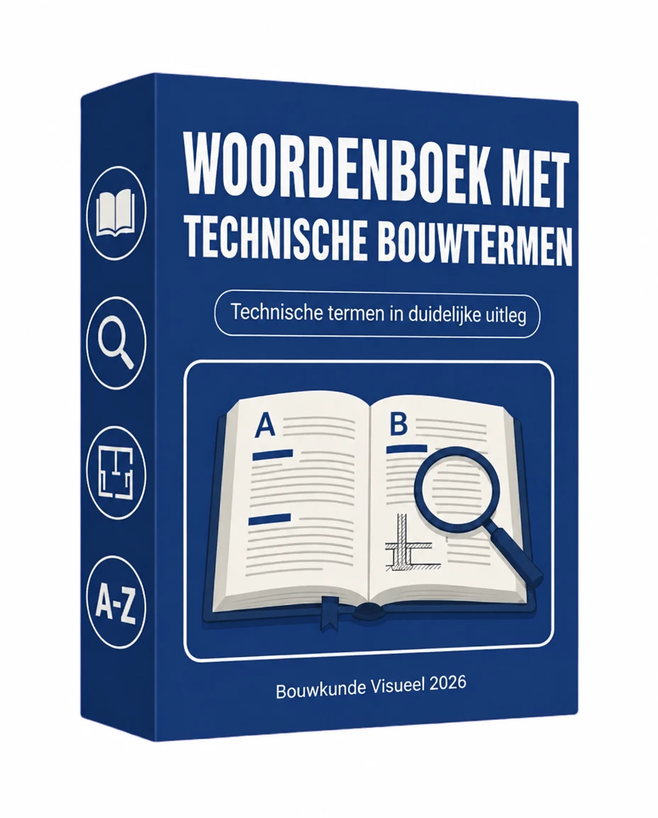 Bonus 3, woordenboek met technische bouwtermen