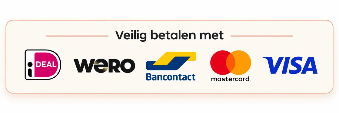 Betaalmethoden: iDEAL, Wero, Bancontact, Mastercard en Visa